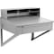 Global Industrial Wall Mount Shop Desk, 34W x 30D - Gray 634177GY - alternate 1
